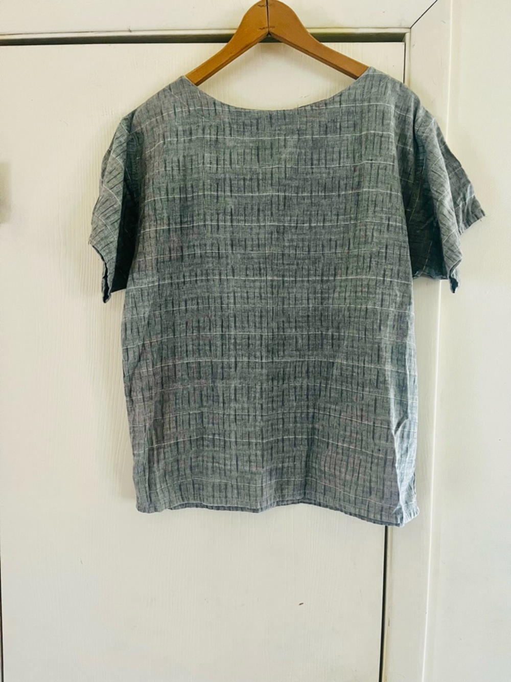 Vtg Kensington Minimalist Woven Made In India Boho Festival Folk Tunic Blouse